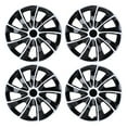 thumbnail image 2 of Hubcap Wheel Cover Replacement R16 Hub Caps Universal-Fit Steel Wheel Rim Cover PP Material Exterior Accessories for Car Truck SUV -Set of 4（16-inch，Silver-Black）, 2 of 8