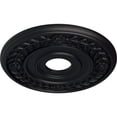 thumbnail image 3 of Ekena Millwork 16 1/4"OD x 3 5/8"ID x 1"P Wreath Ceiling Medallion (Fits Canopies up to 5 1/2"), Hand-Painted Steel Gray, 3 of 6