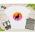 thumbnail image 3 of Xmas Deer Reindeer Elk Wild Animal Silhouette at Sunset T-Shirt Cool Christmas Lover Gift T Shirt for Men Women Boys Girls Teens Tshirt, 3 of 8