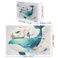 thumbnail image 2 of JINMUZAO Whale Pattern puzzles for adults and children over 10 years old, animal themed puzzles Alphabetic Sorting Family Entertainment Artistic Home Decor Collectible Puzzle, 2 of 8