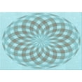 thumbnail image 1 of Ahgly Company Indoor Rectangle Patterned Tron Blue Area Rugs, 6' x 9', 1 of 6