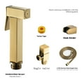 thumbnail image 6 of Bidet Faucet Hand Held Bidet Sprayer Douche Toilet Kit Bidet Faucet Gold Shower Head Copper Valve Set Jet Bidet Faucet, 6 of 7