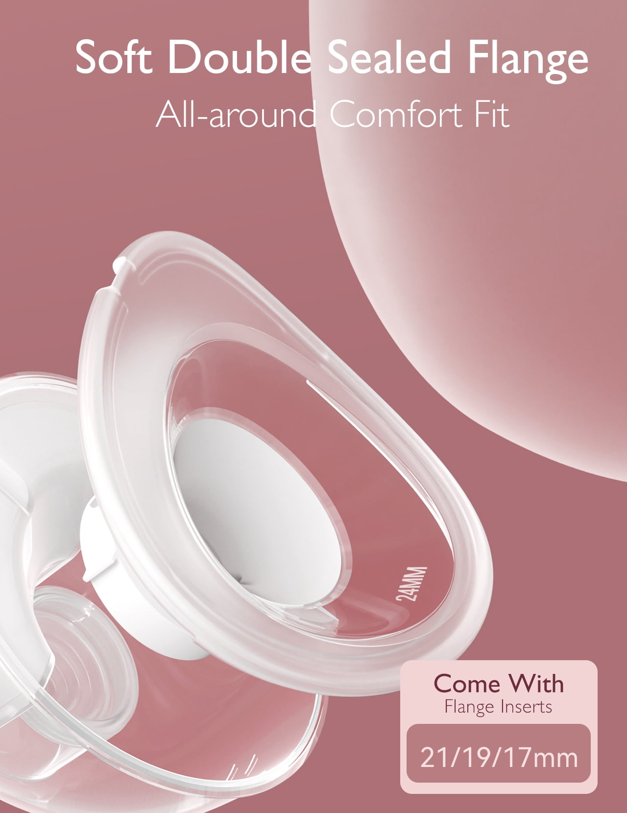 Momcozy Breast Pump Hands Free M5 Pinky, 3 Modes & 9 Levels Electric Breast Pump, 24mm, 1 Pack Pink