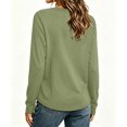 thumbnail image 7 of Horkkom Henley Shirts for Women Solid Color Button Long Sleeve Shirts Baggy Casual Fall Tops S, 7 of 7