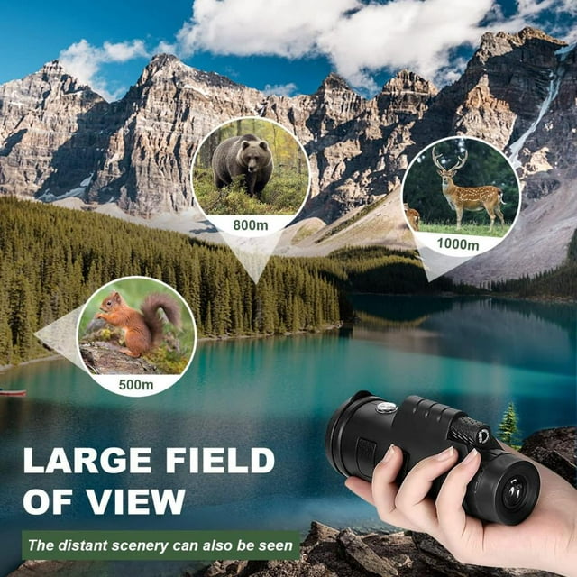Feltree 40X60 Tube Telescope High-definition and High-power Low Light Night Vision With, Outdoor Camera with Mobile Phone