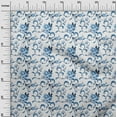 thumbnail image 3 of oneOone Polyester Spandex Medium Blue Fabric Asian Pottery Floral Sewing Craft Projects Fabric Prints By Yard 56 Inch Wide, 3 of 4