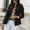 Black, variant on Aboser Cropped Blazer Jackets for Women Lapel Long Sleeve Suit Solid Fitted Cardigan Single Breasted Work Office Jacket with Pockets