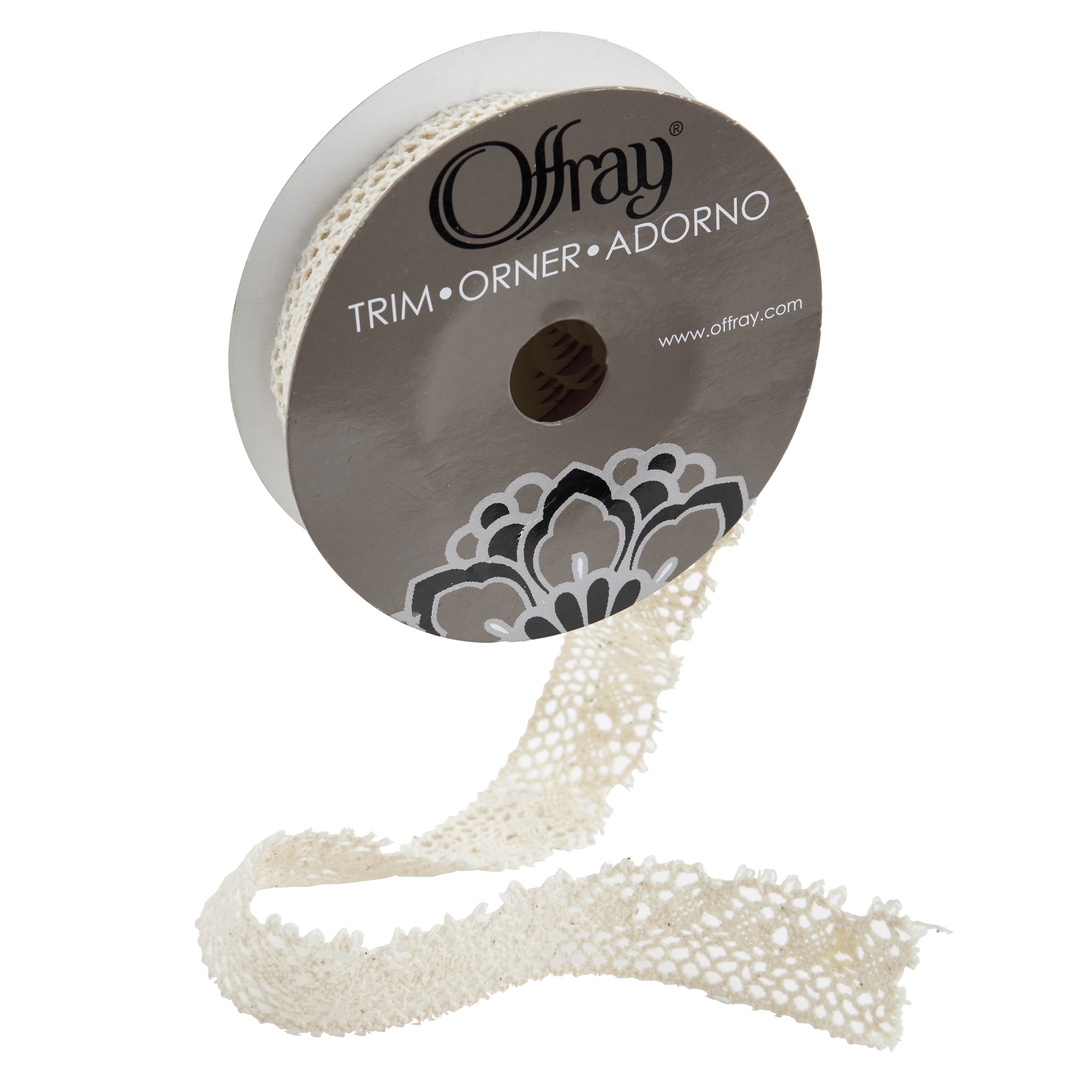 Simplicity Trim, Cream 3/4 inch Cluny 1-Side Scalloped Edge trim great for apparel, costumes, home decorating, and crafts, 3 Yards, 1 Each
