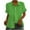 Green, variant on Fesfesfes Tee Shirts Womens Fashion Woman Causal Button Blouse Short Sleeve T-Shirt Summer Tops V Neck Shirt 8(L)