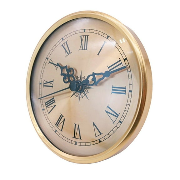 Girlsshop Diy 108Mm Quartz Clock Insert Movement Arabic Numeral Replacement Part Gold Mute