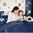 thumbnail image 6 of Manfei Football Sports 7pcs Bedding Comforter Set,Soccer Game Queen Bedding Sets,Boys Ball Gaming Queen Sheet Sets For Kids,Luxury Bedroom Decor Reversible, 6 of 8