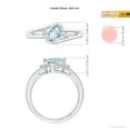 thumbnail image 5 of Angara Natural 1 Ct. Aquamarine with Diamond Side Stone Ring in 14K White Gold for Women (Ring Size: 3.5), 5 of 10