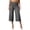 BIJ36-Dark Gray, variant on Fold Over Wide Leg Capri Gaucho Pants For Women Low Rise Lounge Yoga Flare Culottes Y2K Flowy Crop Palazzo Pants Summer Beach Dark Gray 2XL