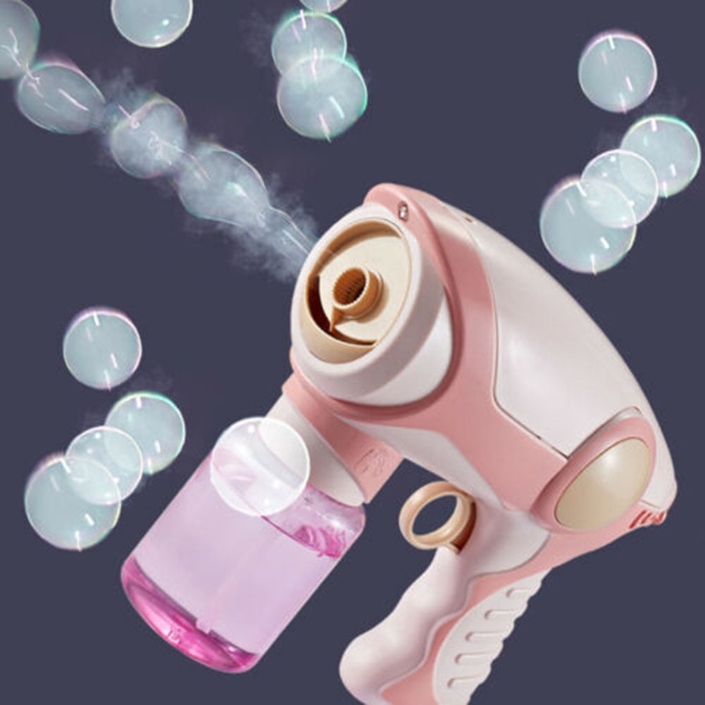 Kids Smoke Bubble Machine Blower Bubble Gun Healthy Smoke Bubble Garden Toy Gift 