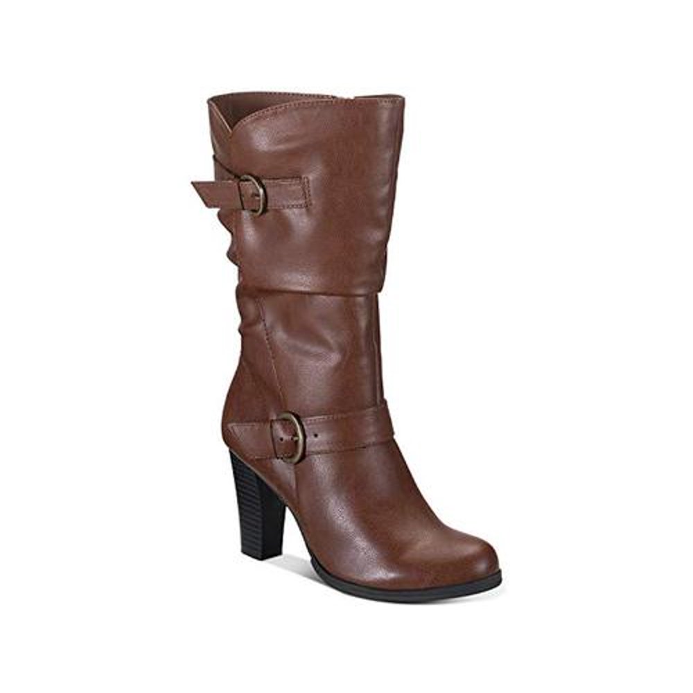 block heel wide calf boots