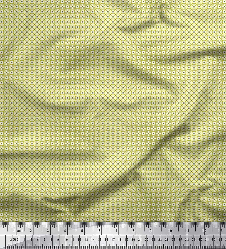 Soimoi Cotton Jersey Fabric Geometric Small Fabric Prints by Yard 58 Inch Wide