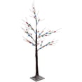 thumbnail image 3 of Northlight LED Lighted Frosted Christmas Twig Tree - 4' - Brown - Multi-Color lights, 3 of 7