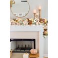 thumbnail image 4 of Fall Garland Maple Leaf, 5.9Ft Hanging Vine Garland White with Pumpkins and Berries Thanksgiving Decor for Home Wedding Fireplace Party Christmas (White&Brown), 4 of 14