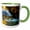 Green/White, variant on 3drose, Cascade in Johnston Canyon, Banff Np, Alberta, Canada, 11oz Two-tone Red Mug