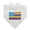 White, variant on Gay Pride American Flag Rainbow Dog Pet Bandana - Black