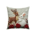 thumbnail image 4 of 45x45cm Christmas Pillow Set Festival Decorative Sofa Decorative Linen Pillow Set Three Piece, 4 of 9
