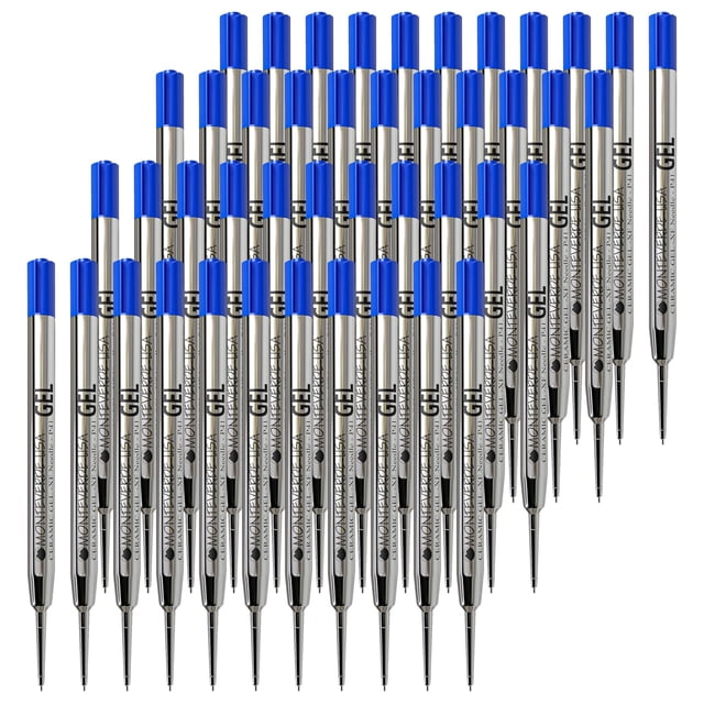 Recargas de gel Monteverde Capless 0.5 mm, azul, punta extrafina, paquete de 50