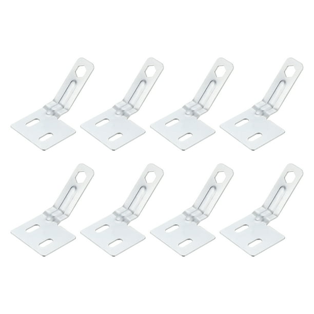 Hardware para puertas plegables, paquete de 8 alineadores de superficie para puertas plegables, kit de piezas de repuesto para hardware de puertas de closet, plateado