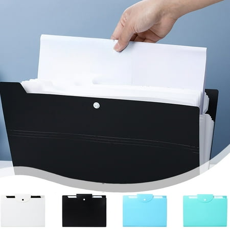 A4 Student Exam Paper Storage Bag Office Data Classification Folder 12 Grids Organ Pack Durable Nylon Material For School/Study File Management Solution Multi-Compartment File Holder