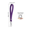 thumbnail image 2 of Uxcell PU Leather Keychain, Key Holder Keyring Strap with Metal Silver Key Ring Lock Anti Lost for Wallet Purse, Purple, 2 of 6