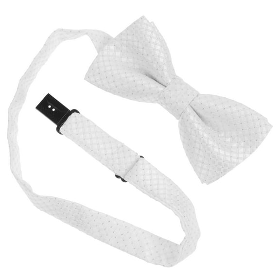 jojofuny Pre-Tied Bow Tie for Boys in White Polyester 1Set