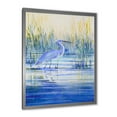 thumbnail image 2 of Designart 'Blue Heron On The Lake Shore' Traditional Framed Art Print, 2 of 4