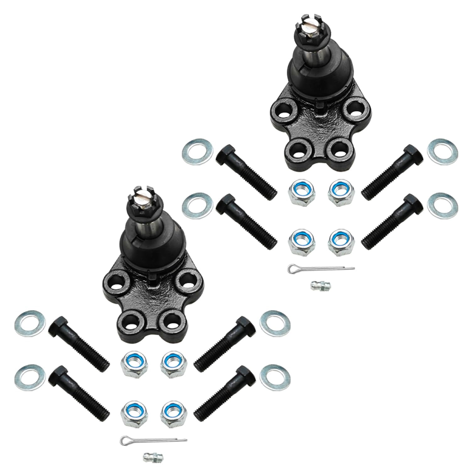 Detroit Axle - Front 4pc Suspension Kit for RWD 1999-2006 Chevrolet Silverado GMC Sierra 1500 2 Upper Control Arms 2 Lower Ball Joints Assembly 1999 2000 2001 2002 2003 2004 2005 2006 Replacement