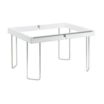 Smead Heavy-Duty Adjustable Hanging Folder Frame Letter - 16"-24" Long - Steel, Plastic - White - 1 Box