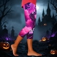thumbnail image 5 of Yeaiivve Womens Funny Cute Printed Tights Stretch High Waist Workout Leggings Halloween Ghost Graphic Skinny Pants Holiday Family Party Costumes XL, 5 of 8