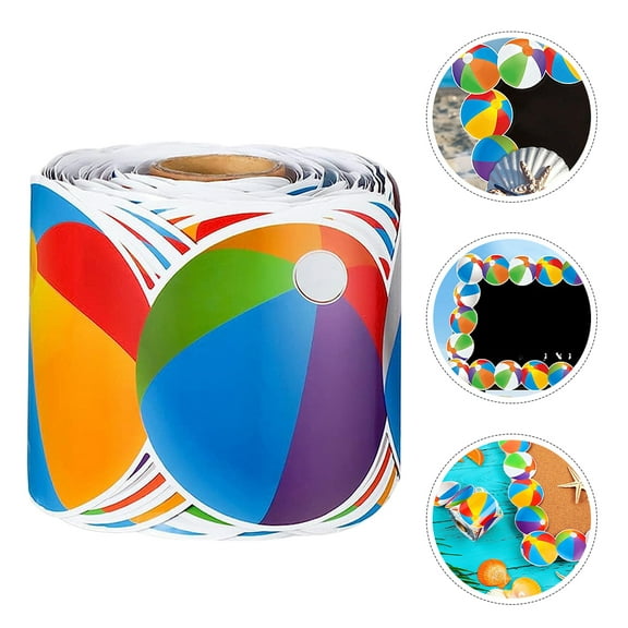 PAMINGONO Bulletin Board Border Sticker 1 Roll for Summer Themed Decorations in Classrooms