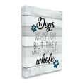 thumbnail image 2 of Stupell Industries Dogs Make Our Lives Whole Paw Icon Striped Backdrop,36 x 48, Design by Kim Allen, 2 of 5