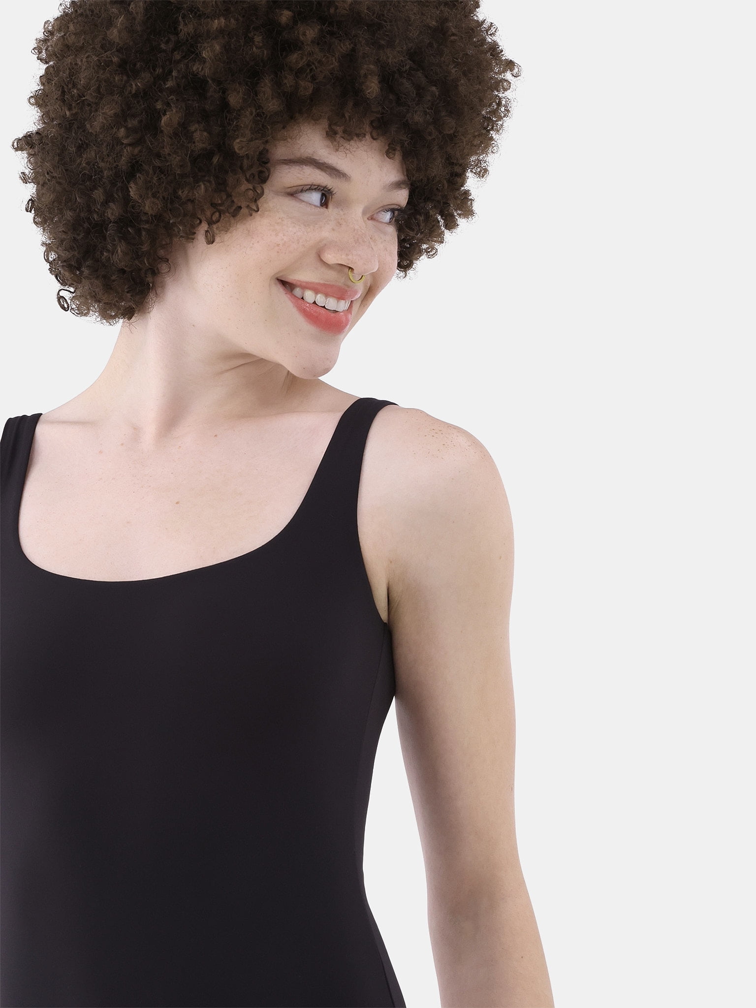 No Boundaries Women's Scoop Neck Tank Top Bodysuit, Women’s Sizes XS-3XL