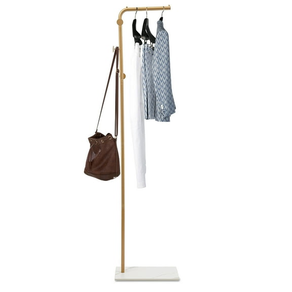 L-Shape Coat Rack Hat Bag Stand Tree 3 Hooks Clothes Hanger Umbrella Holder Rack