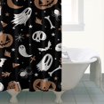 thumbnail image 4 of Vintage Halloween Pattern Shower Curtain 84"x72" ,Bathroom Decorative Shower Curtains Set with 12 Hooks,Modern Waterproof Washable Shower Curtain, 4 of 6