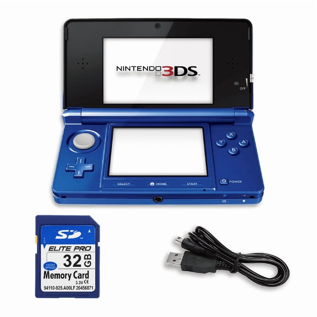 Nintendo - 3DS Game Console with RetroFam 32GB SD - Cobalt Blue (Refurbished)