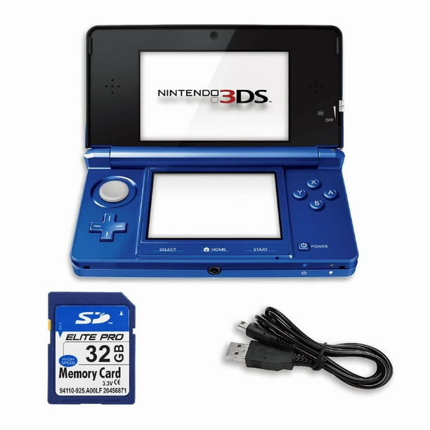 Nintendo - 3DS Game Console with RetroFam 32GB SD - Cobalt Blue (Refurbished)