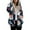 Dark Blue, variant on Women's Fashionable Casual Zippered Hooded Sweatshirt Jacket with Christmas Print and Drawstring, Furry Plush for Winter,Dark Blue,M