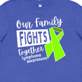 thumbnail image 4 of Inktastic Our Family Fights Together Lymphoma Awareness Lime Ribbon Youth T-Shirt, 4 of 5