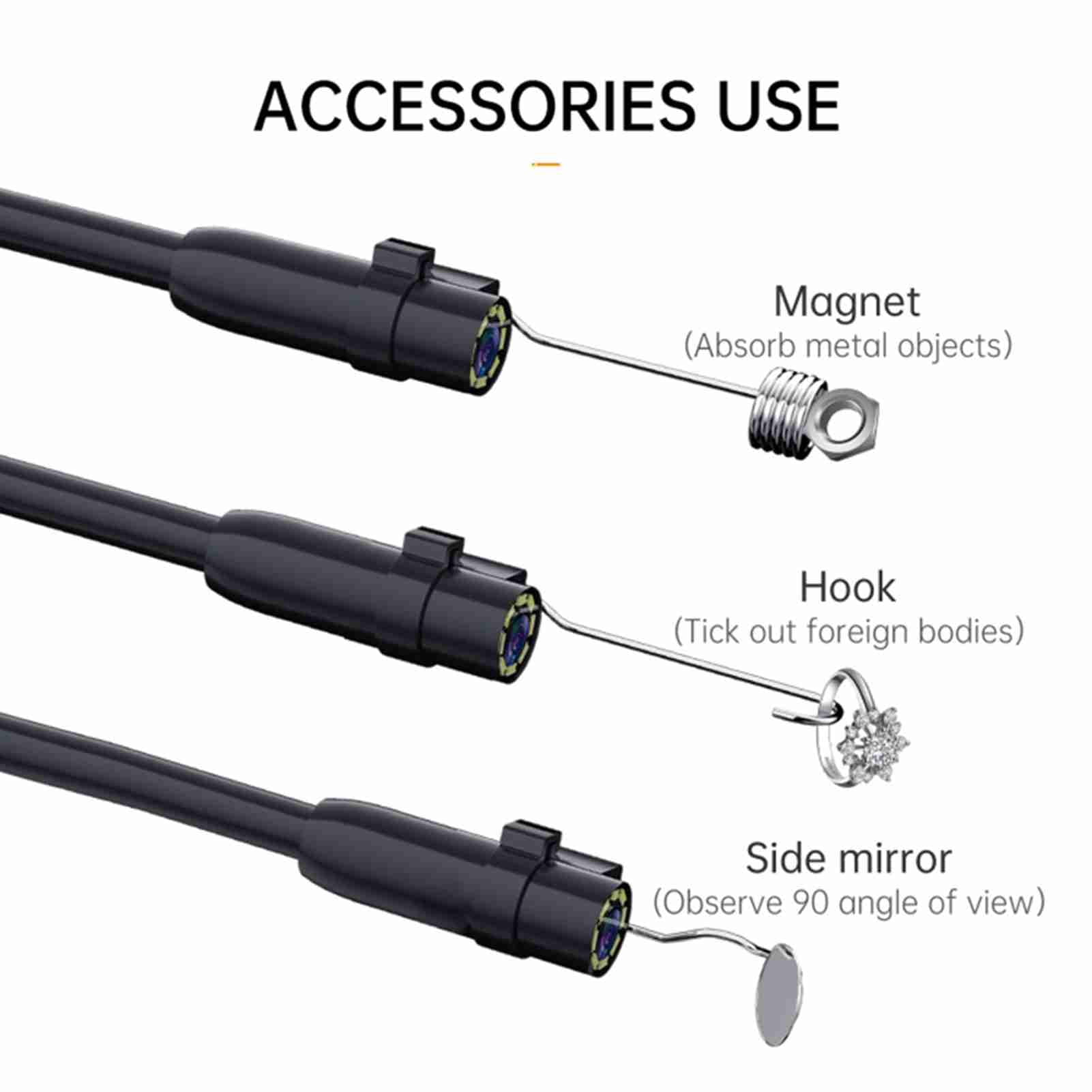 Inspection Endoscope Camera With Light, HD 1080P Borescope With 4.3'' Screen 8 Adjustable LED Lights, Inspection Camera With 32.81ft  Cord