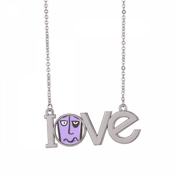 Sing Face Sketch Hunger Love Necklace Pendant Charm Jewelry