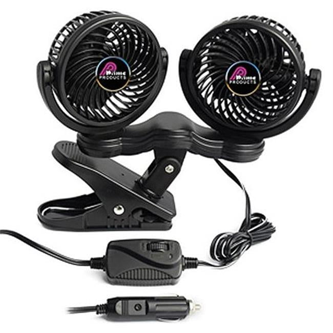 Prime Product 60507 12V Dual Head Electric Car Fan