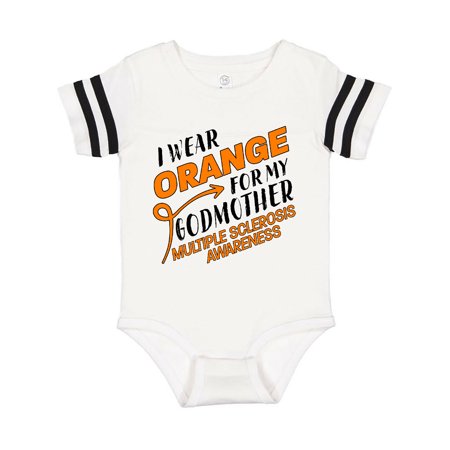 

Inktastic I Wear Orange for my Godmother- Multiple Sclerosis awareness Gift Baby Boy or Baby Girl Bodysuit