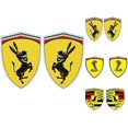 thumbnail image 5 of 1 par de pegatinas reflectantes para coche con diseño divertido de burro, serpiente y perro, de 4,5 x 5 cm, compatibles con Ferrari, 5 of 5