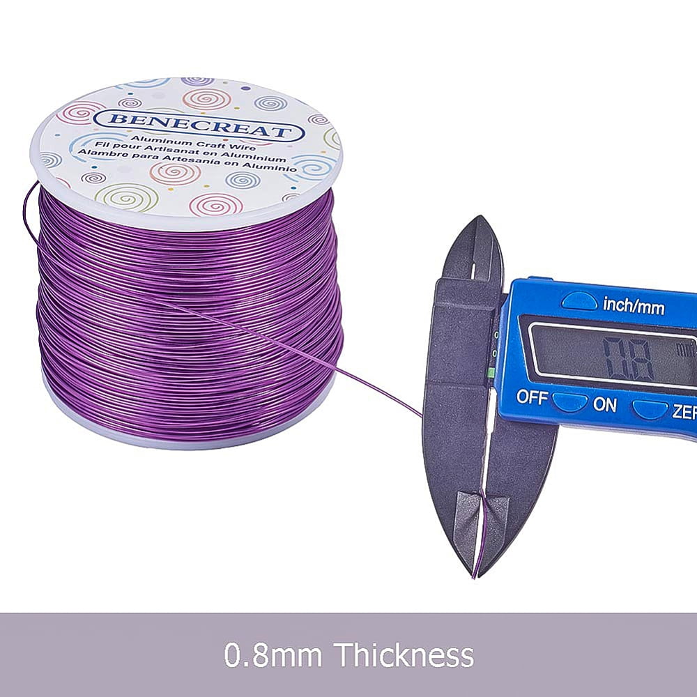 20 Gauge 770FT Aluminum Wire Anodized Jewelry Craft Making Beading Floral Colored Aluminum Craft Wire DIY for Decoration - Purple