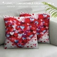 thumbnail image 3 of COMIO Valentines Throw Pillows Cover Red Heart Valentine's Day Pillow Covers Love Wedding Mothers Day Pillow Case Outdoor Decorative Gifts for Couch Bed Sofa Decor, 3 of 5